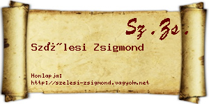 Szélesi Zsigmond névjegykártya