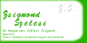 zsigmond szelesi business card
