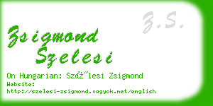 zsigmond szelesi business card